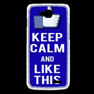 Coque LG L90 Keep Calm Like This Bleu