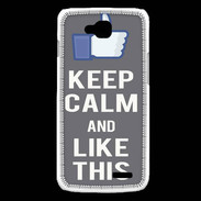 Coque LG L90 Keep Calm Like This Gris