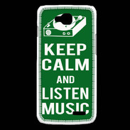 Coque LG L90 Keep Calm Listen music Vert