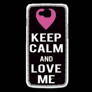 Coque LG L90 Keep Calm Love Noir