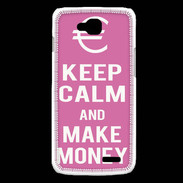 Coque LG L90 Keep Calm Make money Rose