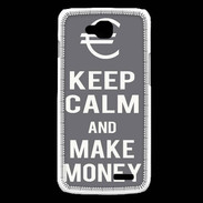 Coque LG L90 Keep Calm Make money Gris