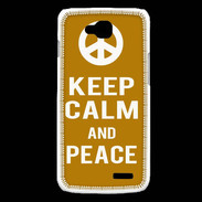 Coque LG L90 Keep Calm Peace Orange