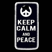 Coque LG L90 Keep Calm Peace Noir
