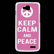 Coque LG L90 Keep Calm Peace Rose