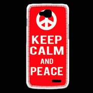 Coque LG L90 Keep Calm Peace Rouge