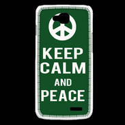 Coque LG L90 Keep Calm Peace Vert