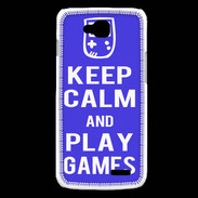 Coque LG L90 Keep Calm Play games Bleu