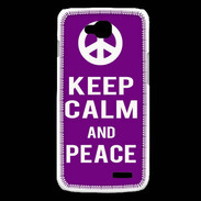 Coque LG L90 Keep Calm Peace Violet