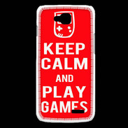 Coque LG L90 Keep Calm Play games Rouge