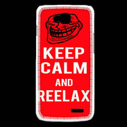 Coque LG L90 Keep Calm Reelax Rouge