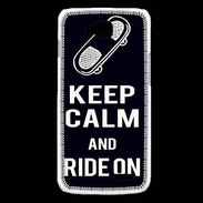 Coque LG L90 Keep Calm Ride on Noir