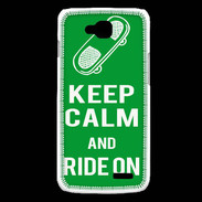 Coque LG L90 Keep Calm Ride on Vert