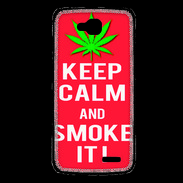 Coque LG L90 Keep Calm Smoke Rouge