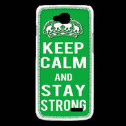 Coque LG L90 Keep Calm Stay strong Vert