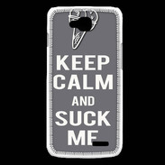 Coque LG L90 Keep Calm Suck me Gris