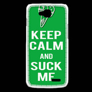 Coque LG L90 Keep Calm Suck me Vert