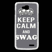 Coque LG L90 Keep Calm Swag Gris