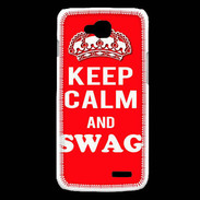 Coque LG L90 Keep Calm Swag Rouge