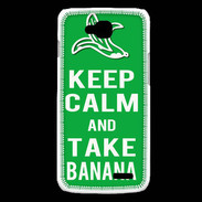 Coque LG L90 Keep Calm Take Banana Vert