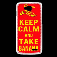 Coque LG L90 Keep Calm Take Banana Rouge