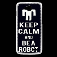 Coque LG L90 Keep Calm Be a Robot Noir
