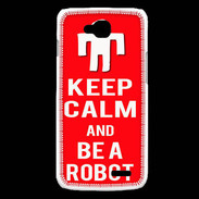 Coque LG L90 Keep Calm Be a Robot Rouge