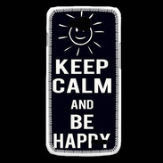 Coque LG L90 Keep Calm Be Happy Noir