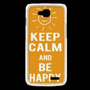 Coque LG L90 Keep Calm Be Happy Orange