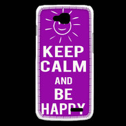 Coque LG L90 Keep Calm Be Happy Violet