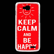 Coque LG L90 Keep Calm Be Happy Rouge