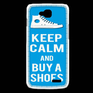 Coque LG L90 Keep Calm Buy Shoes Cyan 