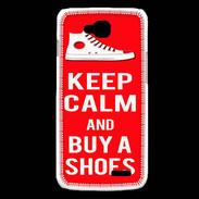 Coque LG L90 Keep Calm Buy Shoes Rouge
