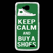 Coque LG L90 Keep Calm Buy Shoes Vert
