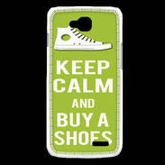 Coque LG L90 Keep Calm Buy Shoes Vert Pomme