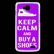 Coque LG L90 Keep Calm Buy Shoes Violet