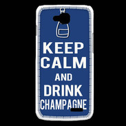 Coque LG L90 Keep Calm Drink Champagne Bleu