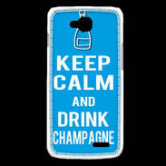 Coque LG L90 Keep Calm Drink champagne Cyan
