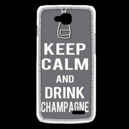 Coque LG L90 Keep Calm Drink champagne Gris