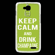 Coque LG L90 Keep Calm Drink champagne Vert pomme
