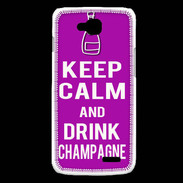 Coque LG L90 Keep Calm Drink champagne Violet