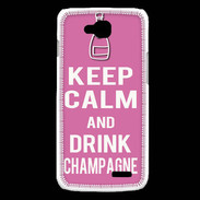 Coque LG L90 Keep Calm Drink champagne Rose