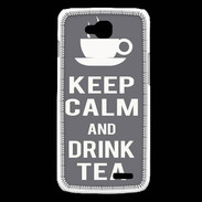 Coque LG L90 Keep Calm Drink Tea Gris