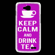 Coque LG L90 Keep Calm Drink Tea Violet