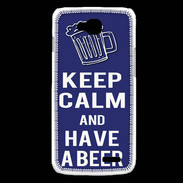 Coque LG L90 Keep Calm Have a beer Bleu