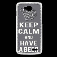 Coque LG L90 Keep Calm Have a beer Gris