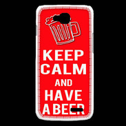 Coque LG L90 Keep Calm Have a beer Rouge