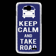Coque LG L90 Keep Calm Take road Bleu
