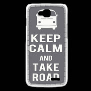 Coque LG L90 Keep Calm Take Road Gris