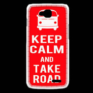 Coque LG L90 Keep Calm Take Road Rouge